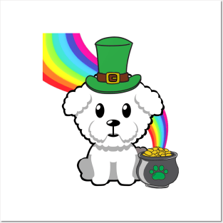 Cute furry dog is a leprechaun Posters and Art